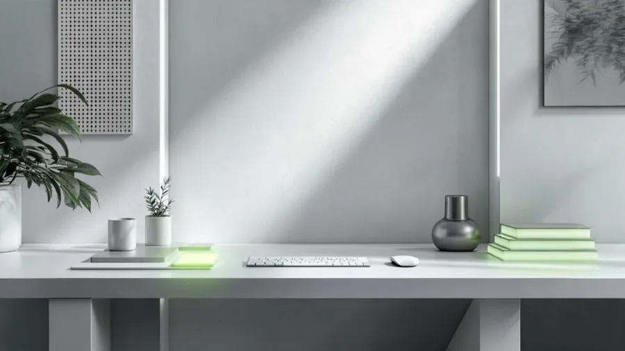 Escritorio de estudio minimalista